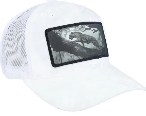 Trucker-Calza Pennello Leopard Big Patch Velvet Trucker - White