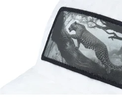 Trucker-Calza Pennello Leopard Big Patch Velvet Trucker - White