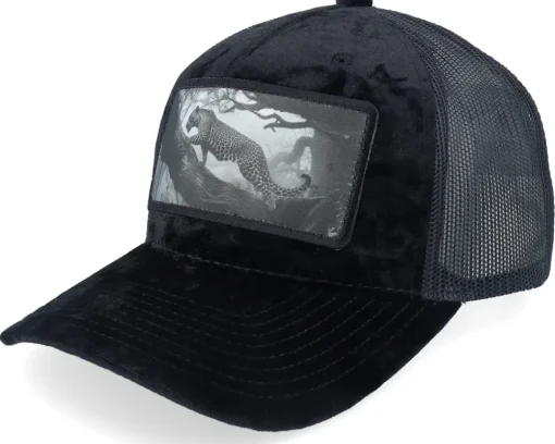 Trucker-Calza Pennello Leopard Big Patch Velvet Trucker - White
