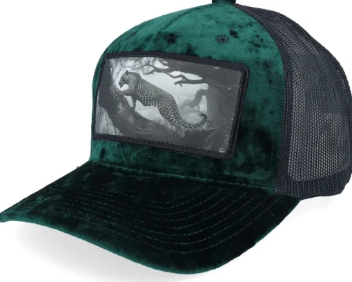 Trucker-Calza Pennello Leopard Big Patch Velvet Trucker - White