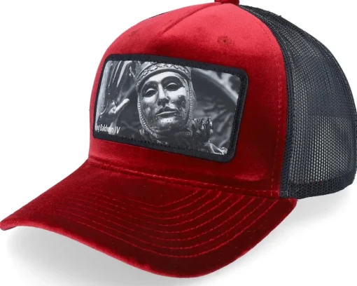 Velvet Caps-Calza Pennello Leper King Baldwin Iv Velvet A-Frame Trucker - Black