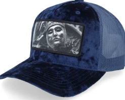 Velvet Caps-Calza Pennello Leper King Baldwin Iv Velvet A-Frame Trucker - Black