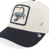 New Goorin Bros. Lethal Linen Natural/Black A-Frame Adjustable -