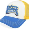 Trucker-Stetson Lettering 29 White/Yellow/Blue A-Frame Trucker -