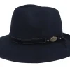 Sale MJM Hats Levi Woolfelt Wr Crush. Black Fedora -