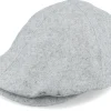 Flat Caps-Beechfield Light Grey Ivy Flat Cap -