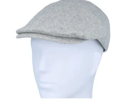 Flat Caps-Beechfield Light Grey Ivy Flat Cap -