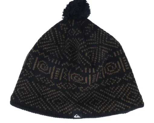 Pom Beanies-Quiksilver Light Up Beanie True Black Pom -