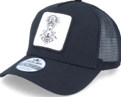 Best Iconic Lighthouse Ornament Patch Black Trucker -