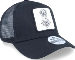 Best Iconic Lighthouse Ornament Patch Black Trucker -