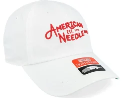 Dad Cap-American Needle Lightweight White Dad Cap -