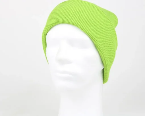 Cuff Beanies | Blank Beanies-Beechfield Lime Cuff Blank Beanie - Green