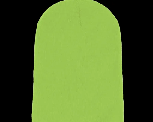 Long Beanies | Blank Beanies-Beechfield Lime Green Long Blank Beanie -