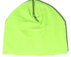 Blank Beanies-Beechfield Lime /Black Hemsedal Cotton Beanie - Green