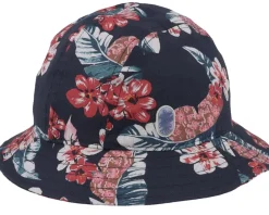 Buckets-Stetson Linen Flowers Navy Bucket -