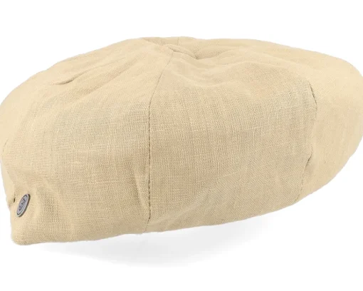 Flat Caps-Jaxon & James Linen Newsboy Cap Camel Flat Cap - Beige