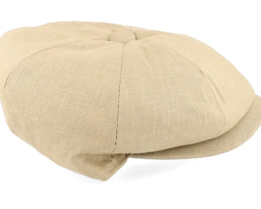 Flat Caps-Jaxon & James Linen Newsboy Cap Camel Flat Cap - Beige