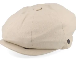 Flat Caps-Jaxon & James Linen Newsboy Cap Camel Flat Cap - Beige