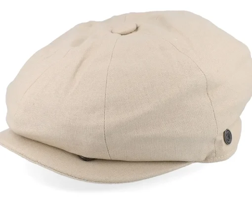 Flat Caps-Jaxon & James Linen Newsboy Cap Camel Flat Cap - Beige
