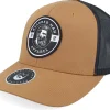 Trucker-Bearded Man Logo 25 Retro 2 Tone Caramel/Black Trucker -