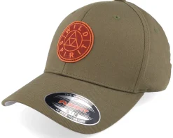 Flexfit-Wild Spirit Logo Basic Mountain Olive Flexfit Wooly Combed - Green