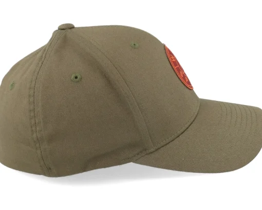 Flexfit-Wild Spirit Logo Basic Mountain Olive Flexfit Wooly Combed - Green