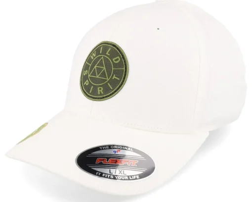 Flexfit-Wild Spirit Logo Basic Mountain Olive Flexfit Wooly Combed - Green