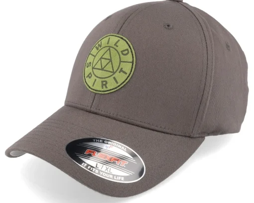 Flexfit-Wild Spirit Logo Basic Mountain Olive Flexfit Wooly Combed - Green