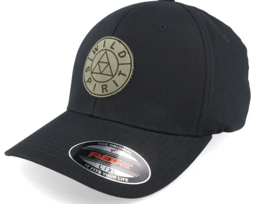 Flexfit-Wild Spirit Logo Basic Mountain Olive Flexfit Wooly Combed - Green