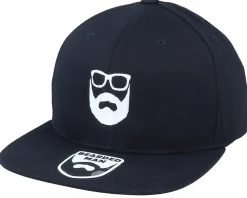 Fitted-Bearded Man Logo Black Fitted -