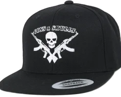 Snapback-GUNS n SKULLS Logo Black Snapback -
