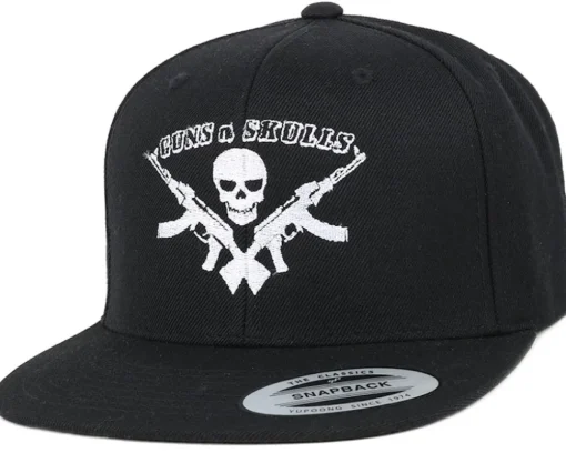 Snapback-GUNS n SKULLS Logo Black Snapback -