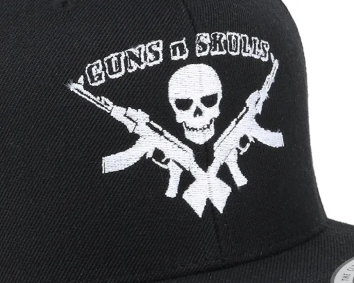 Snapback-GUNS n SKULLS Logo Black Snapback -