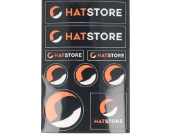 Accessories-Hatstore Logo Black 10x15cm Stickers -