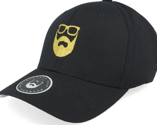 Flexfit-Bearded Man Logo Black/Gold Flexfit -