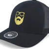 Adjustable | Trucker-Bearded Man Logo Black/Gold Trucker -