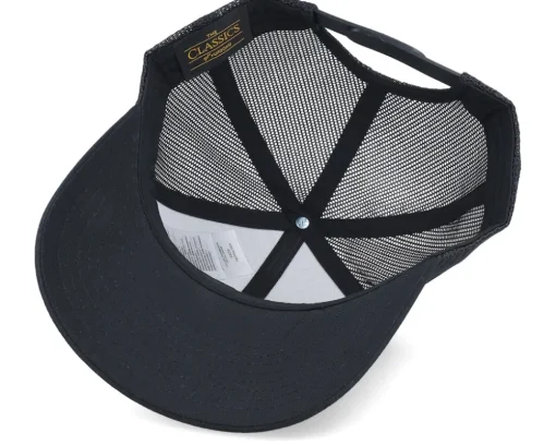 Adjustable | Trucker-Bearded Man Logo Black/Gold Trucker -