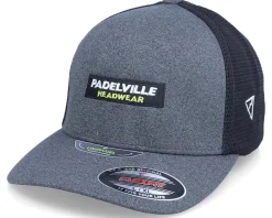 Flexfit | Sport-Padelville Logo Box Unipanel Mesh Dark Grey/Black Flexfit -