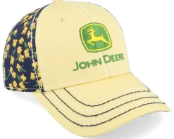 New John Deere Logo Cap Ponytail Black/Yellow Adjustable -