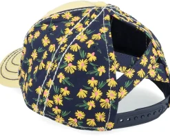 New John Deere Logo Cap Ponytail Black/Yellow Adjustable -