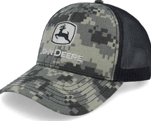 Best John Deere Logo Digital Camo/Black Trucker -