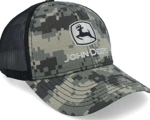 Best John Deere Logo Digital Camo/Black Trucker -