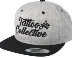 Best Tattoo Collective Logo Heather Grey/Black Snapback -