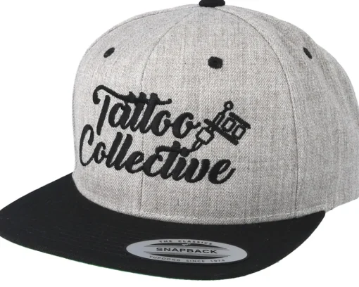 Best Tattoo Collective Logo Heather Grey/Black Snapback -