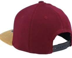 Snapback-Bearded Man Logo Maroon/Suede Snapback -