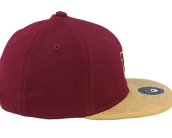 Snapback-Bearded Man Logo Maroon/Suede Snapback -
