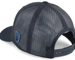 Trucker-Bearded Man Logo Off White/Blue Black Trucker -
