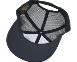 Trucker-Bearded Man Logo Off White/Blue Black Trucker -