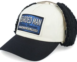 Discount Bearded Man Logo Off White/Blue Golfer Beige/Black Earflap -
