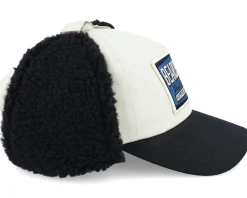 Discount Bearded Man Logo Off White/Blue Golfer Beige/Black Earflap -